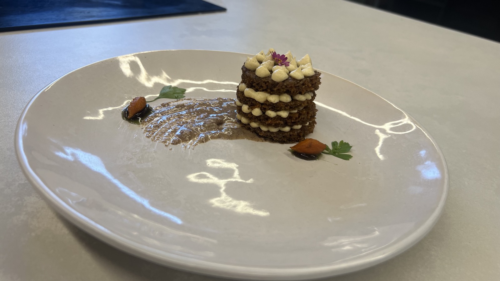 Layered celebration cake